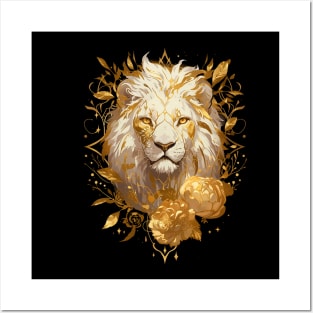 white lion Posters and Art